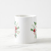 Mug aquarelle botanique moderne Vacances Monogrammes (Centre)