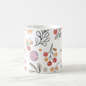 Mug aquarelle botanique moderne Vacances Monogrammes (Centre)