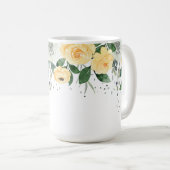 Mug Aquarelle botanique monogrammée tendance (Devant droit)