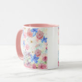 Mug Aquarelle Boug Floral - Romantique & Fille (Devant gauche)