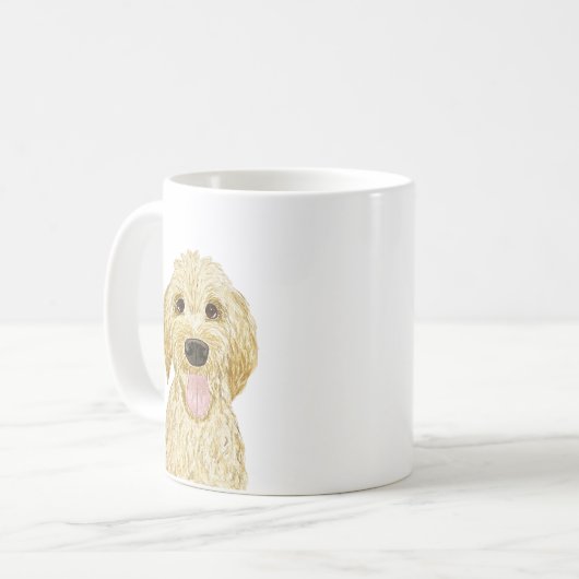 Mug Aquarelle Bouge Goldendoodle (Devant gauche)