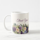 Mug Aquarelle Bouquet-Fleur pourpre-Bridesmaid cadeaux (Gauche)