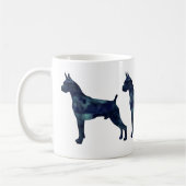 Mug Aquarelle Boxe Chien Motif géométrique Silhouette (Gauche)