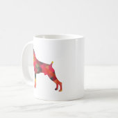 Mug Aquarelle Boxe Chien Motif géométrique Silhouette (Devant gauche)