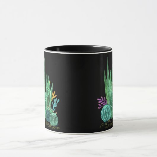 Mug Aquarelle, cactus (Centre)