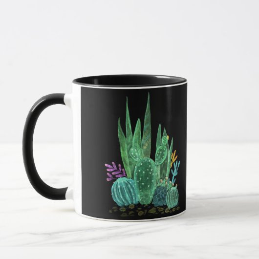 Mug Aquarelle, cactus (Gauche)