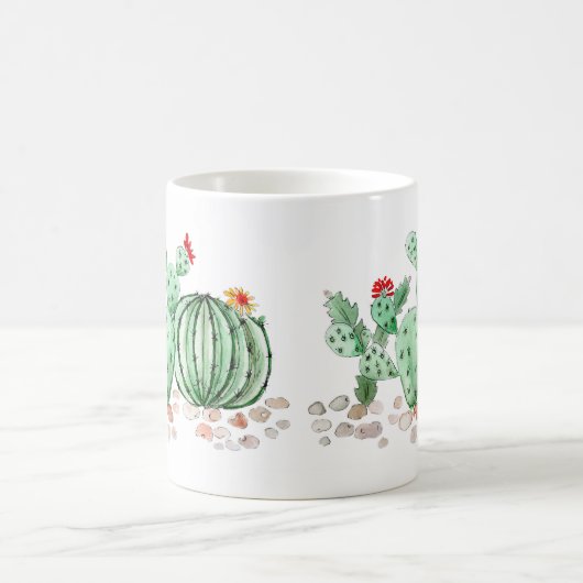 Mug aquarelle, cactus (Centre)