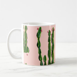 Mug Aquarelle Cactus : Blossoming Seamless Motif