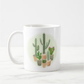 Mug Aquarelle Cactus Cactus Cactus Pots Plante Succule (Gauche)
