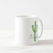 Mug Aquarelle Cactus Nom personnalisé (Devant droit)
