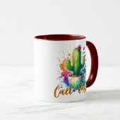 Mug Aquarelle Cactus qui aime le café (Devant droit)