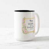 Mug aquarelle cadeau pour grand-mère, Cadeau perso (Devant droit)
