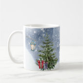 Mug Aquarelle 🎄 cadeaux de lanterne d'arbre de Noël (Gauche)