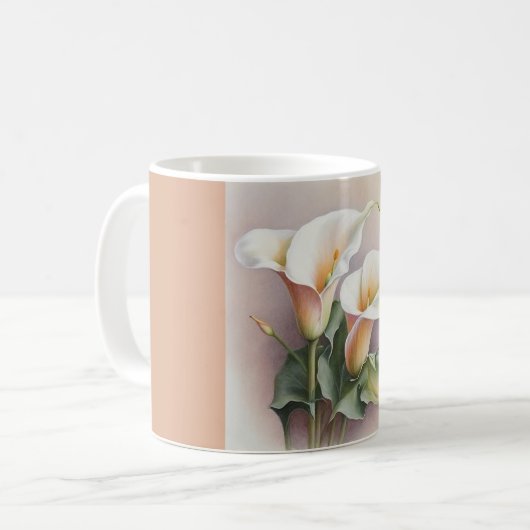 Mug Aquarelle calla (Devant gauche)