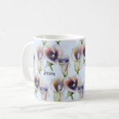 Mug Aquarelle Calla Lys dans les couleurs dégradées (Devant gauche)