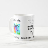 Mug aquarelle Capricorne zodiaque et caractéristiques (Devant gauche)