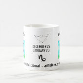 Mug aquarelle Capricorne zodiaque et caractéristiques (Centre)