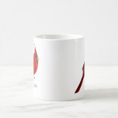 Mug Aquarelle cardinale foncé rouge foncé saturé perso (Centre)