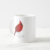 Mug Aquarelle cardinale foncé rouge saturé Mathew (Devant gauche)