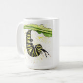 Mug Aquarelle Caterpillar Musique (Devant gauche)