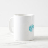 Mug Aquarelle Céleste - Sarcelle et Violet (Devant gauche)