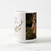 Mug aquarelle cerf floral joyeux noël (Centre)