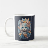 Mug Aquarelle Chat Floral Mignon Splash (Gauche)