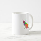 Mug Aquarelle Chat Silhouette (Devant droit)