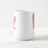 Mug Aquarelle Chat Toyger Kitty Coeur rose (Centre)