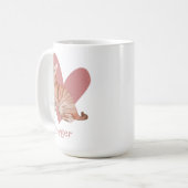 Mug Aquarelle Chat Toyger Kitty Coeur rose (Devant gauche)