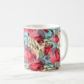 Mug Aquarelle chaude froide Florale géométrique (Devant droit)