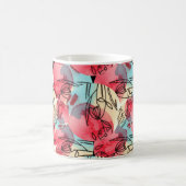 Mug Aquarelle chaude froide Florale géométrique (Centre)