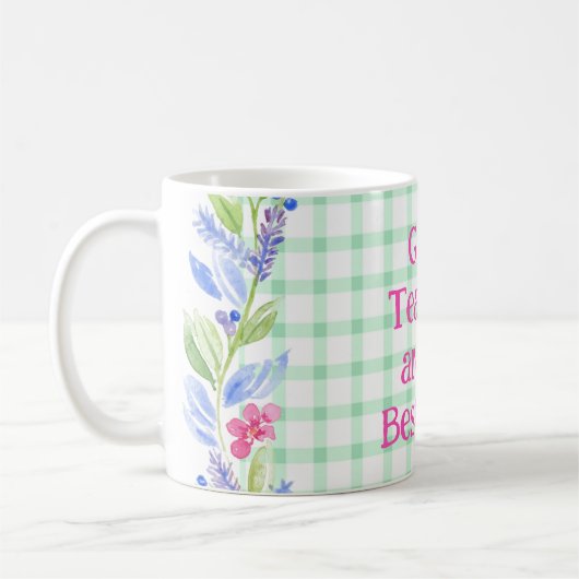 Mug Aquarelle Chèque Floral Les enseignants sont les m (Gauche)