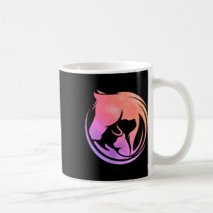 Mug Aquarelle Cheval Chiens Chats Art Cheval Équitatio