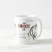 Mug Aquarelle Cheval Lover (Devant droit)