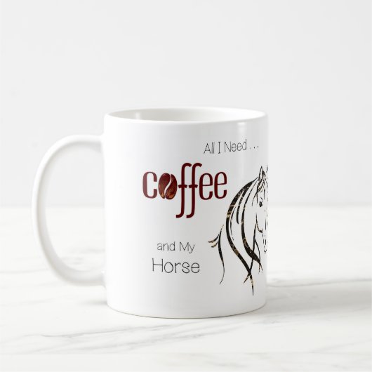 Mug Aquarelle Cheval Lover (Gauche)