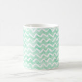 Mug Aquarelle Chic Mint Chevron Stripes (Centre)