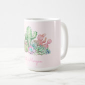 Mug Aquarelle Chic Succulentes (Devant droit)