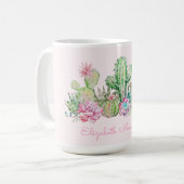 Mug Aquarelle Chic Succulentes (Devant gauche)
