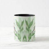 Mug Aquarelle Chickadee Jardin Oiseau Nom personnalisé (Centre)