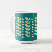 Mug Aquarelle Chickadees & Feuilles (Devant gauche)