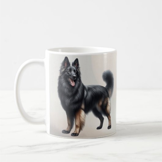 Mug Aquarelle Chien Berger Belge (Gauche)