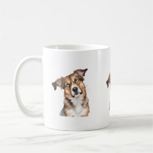 Mug Aquarelle Chien est un Chien surpris confondu