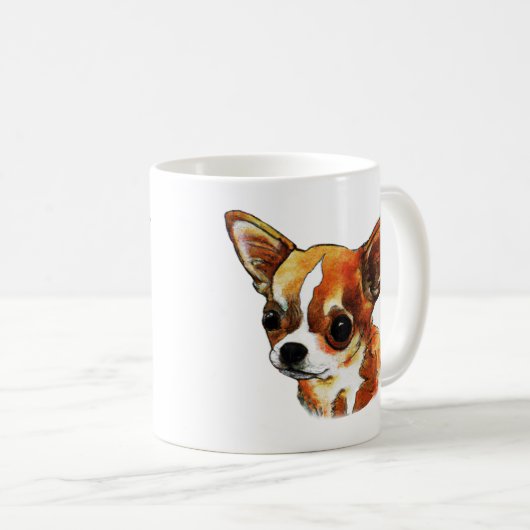 Mug Aquarelle Chihuahua (Devant droit)