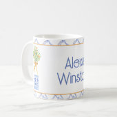 Mug Aquarelle Chinoiserie Orange Tree Topiary (Devant gauche)