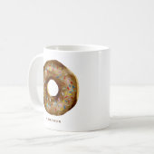 Mug Aquarelle Chocolat Bougies de Donut Personnalisées (Devant gauche)
