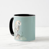 Mug Aquarelle Chouette Oiseau Faune Nature Art (Devant gauche)