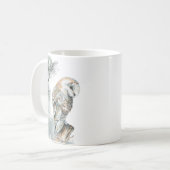 Mug Aquarelle Chouette Oiseau Nature Faune Art (Devant gauche)
