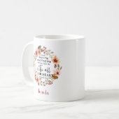 Mug Aquarelle Christian Inspirational Bible Versets (Devant gauche)
