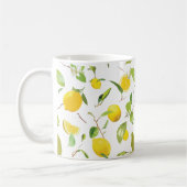 Mug Aquarelle Citron et Feuilles 2 (Gauche)